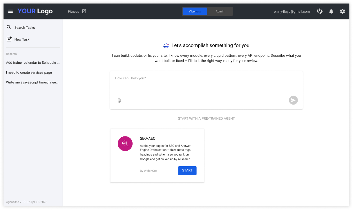 AgentOne Dashboard